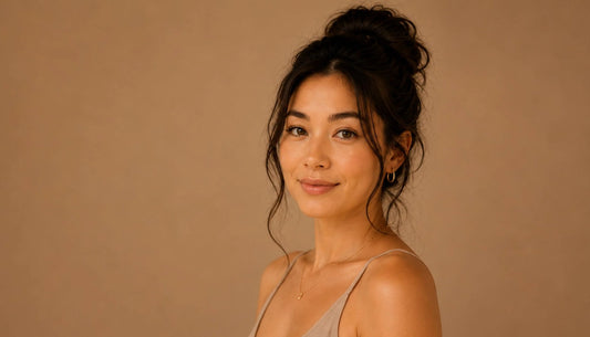 Luxura model with healthy, balanced skin