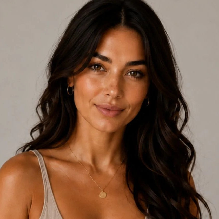 Luxura model with a healthy daytime glow